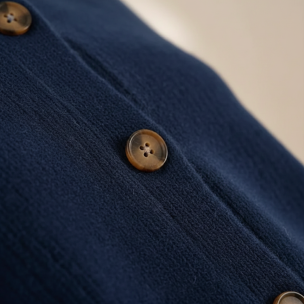 Donna – Button-Up Collared Knit Cardigan