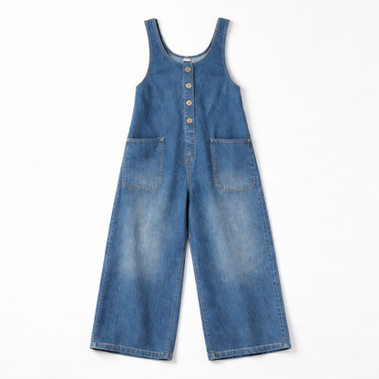 Tara – Relaxed Denim-Look Overalls