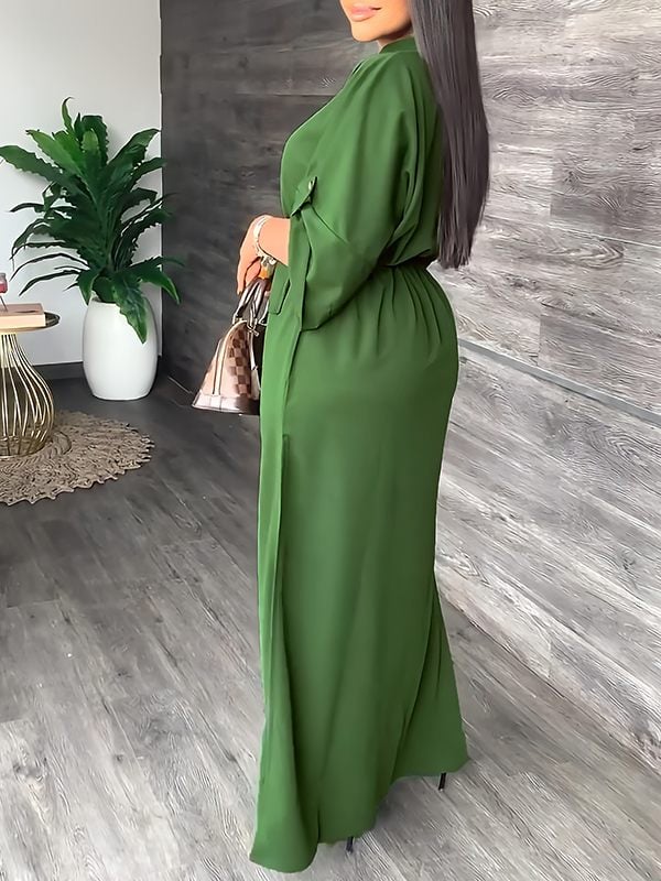Henrietta – Drawstring Waist Maxi Dress