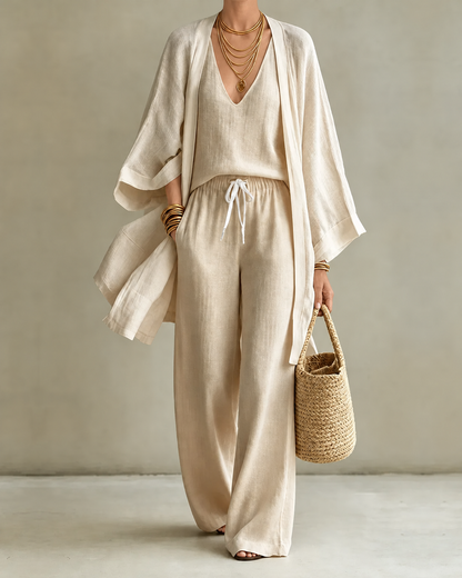 Jodie – Relaxed Linen-Look Three-Piece Set