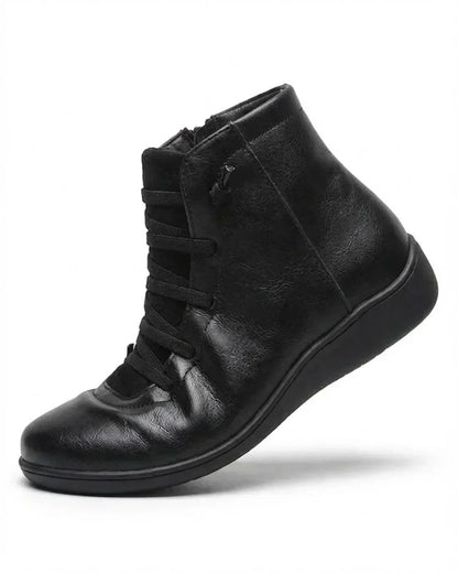 Carla – Lace-Up High-Top Ankle Boots