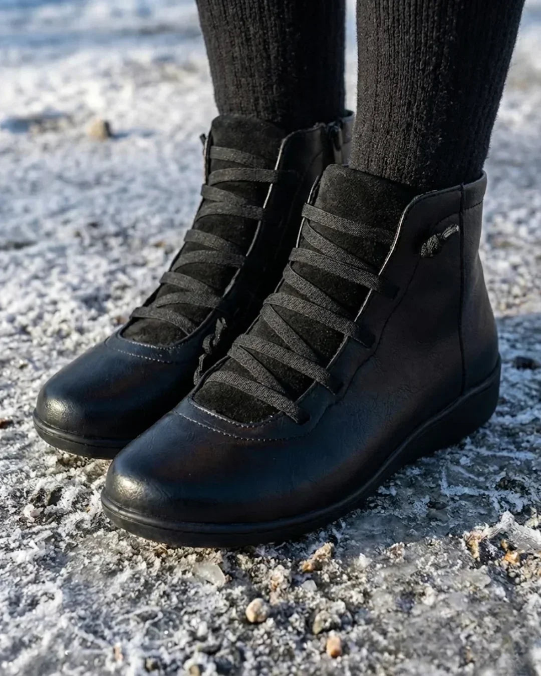 Carla – Lace-Up High-Top Ankle Boots