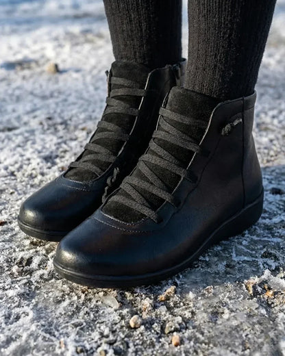 Carla – Lace-Up High-Top Ankle Boots