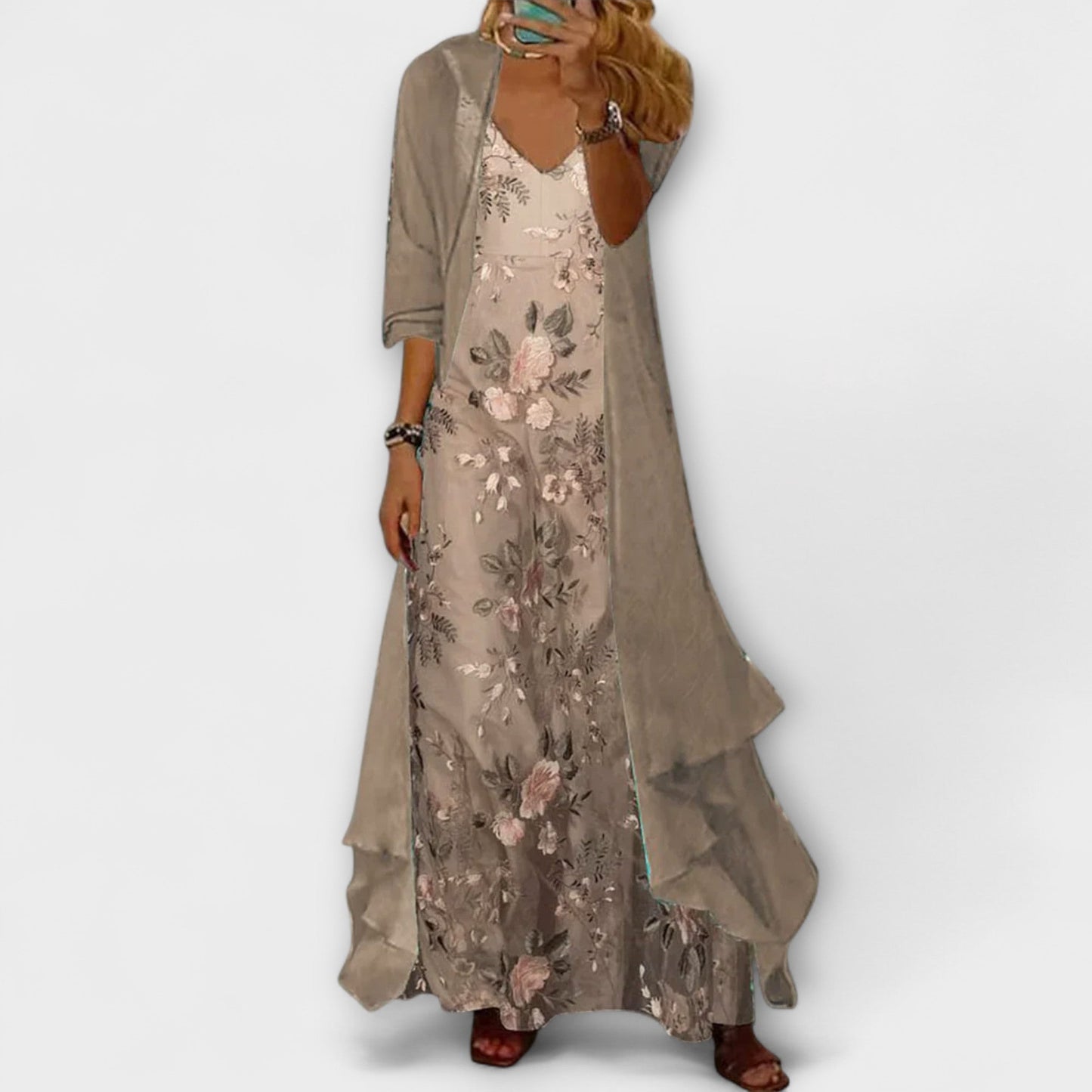 Kahlani | Elegant Maxi Dress Two-Piece Set