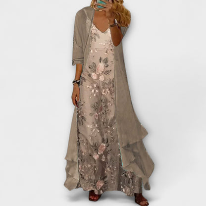 Kahlani | Elegant Maxi Dress Two-Piece Set