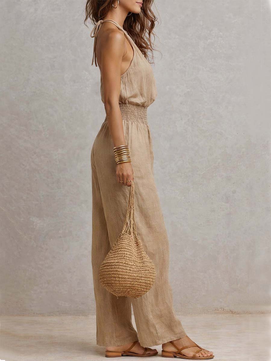 Ruth – Halter Neck Wide-Leg Jumpsuit