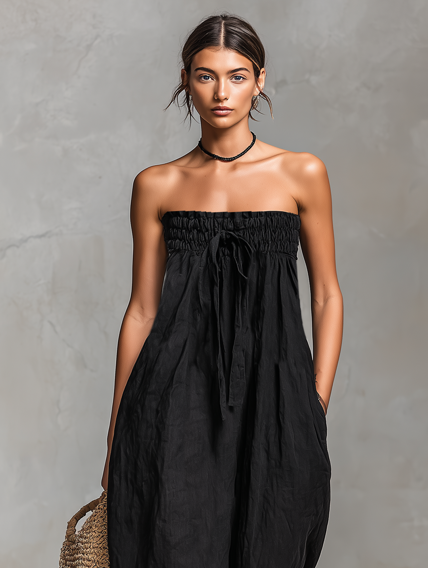 Vivian – Strapless Wide-Leg Relaxed Jumpsuit