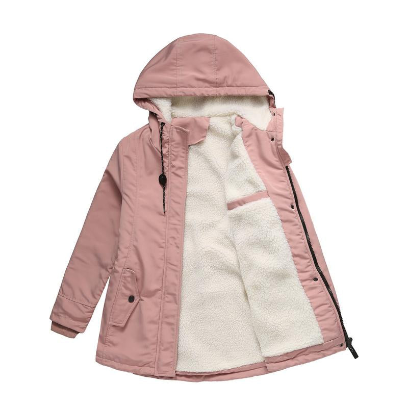 Glenda – Hooded Parka Coat with Fleece Lining