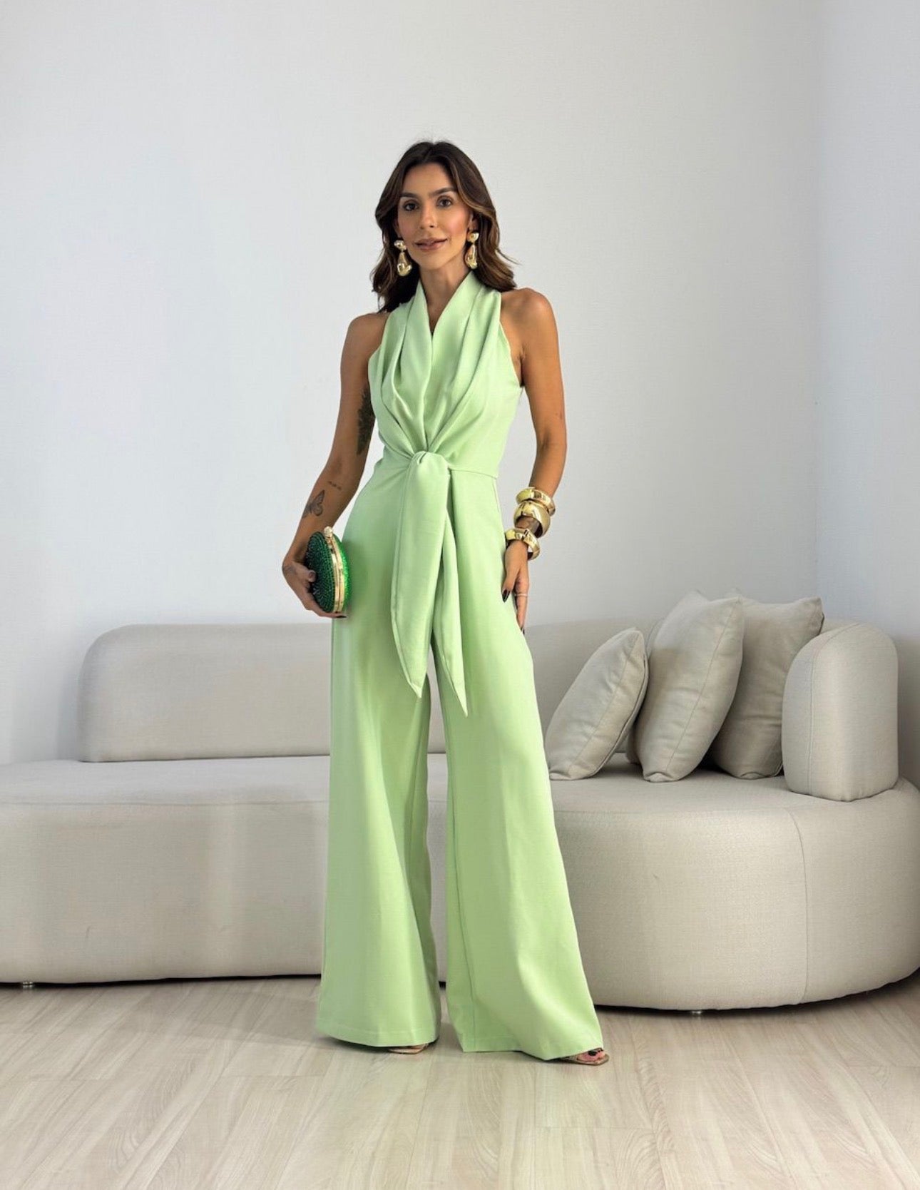 Rachel – Halter Neck Wide-Leg Jumpsuit