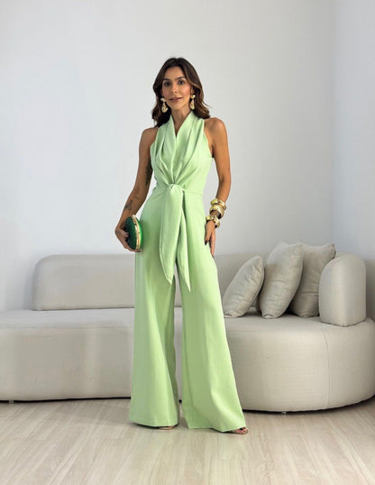 Rachel – Halter Neck Wide-Leg Jumpsuit
