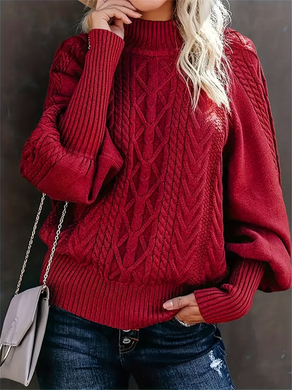 Rosemary – Cable-Knit Turtleneck Jumper