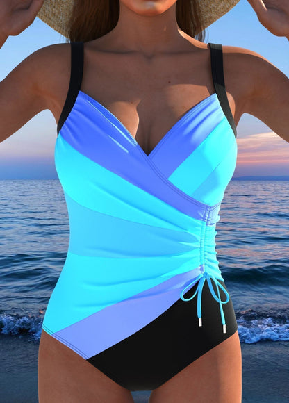 Janet – Ruched Wrap-Front Shaping Swimsuit