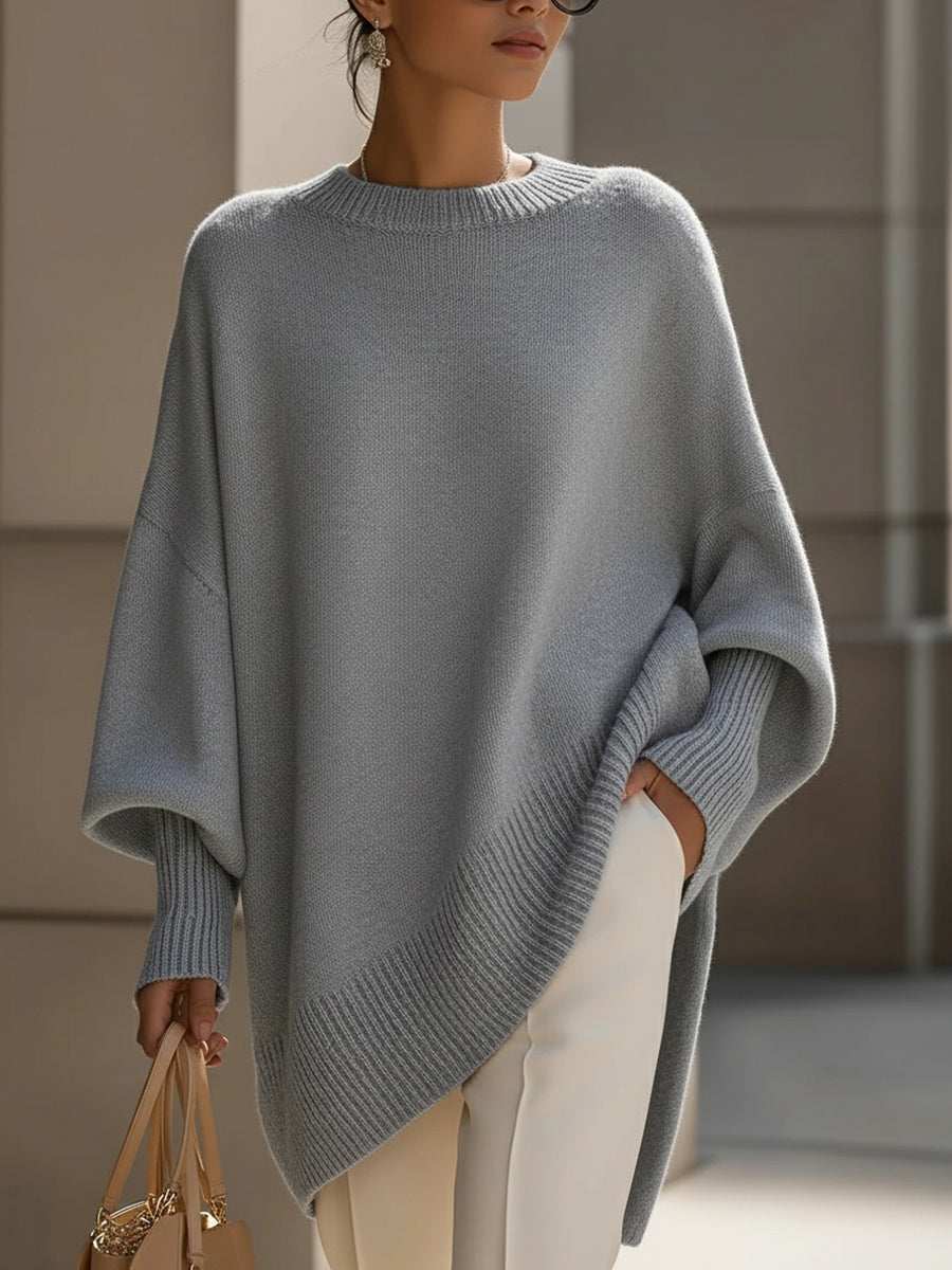 Deborah – Oversized Asymmetric Knit Jumper