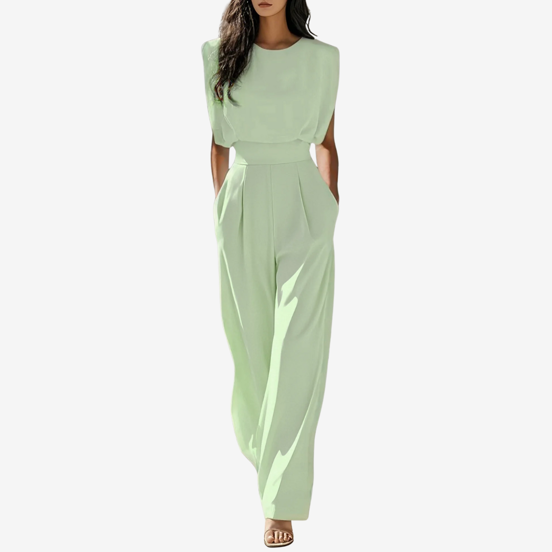 Brenda – Structured Wide-Leg Elegant Jumpsuit