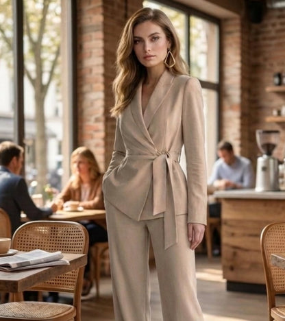 Nita – Tailored Wide-Leg Two-Piece Set