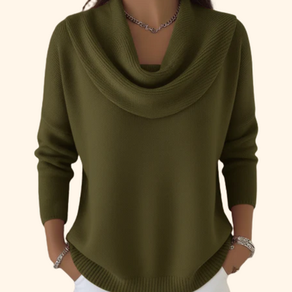 Melinda – Cowl Neck Knit Jumper
