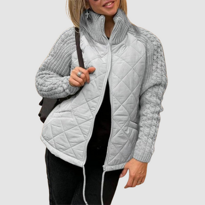 Bernice – Quilted Patchwork Knit Jacket