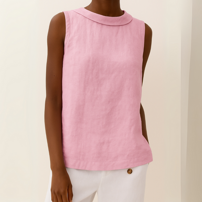 Hunter | Sleeveless Roll Collar Top