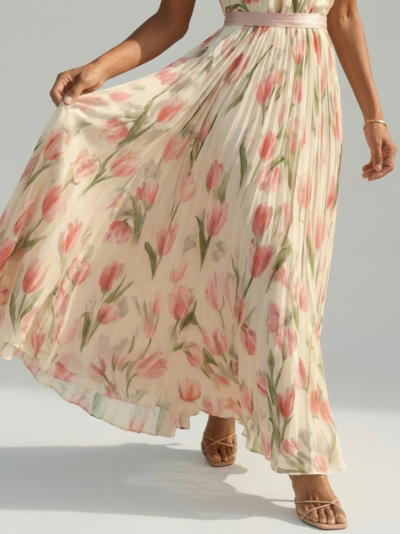 Merit | Halter Neck Floral Midi Dress