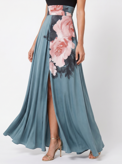 Abigail | Halter Floral Maxi Dress