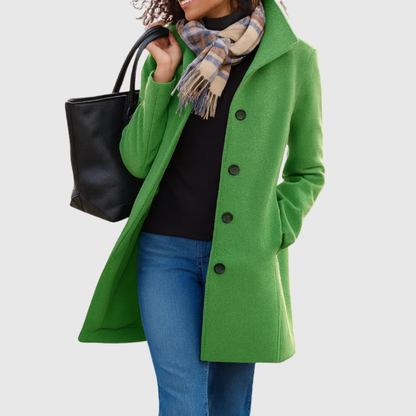 Kathleen – Classic Tailored Button-Front Coat
