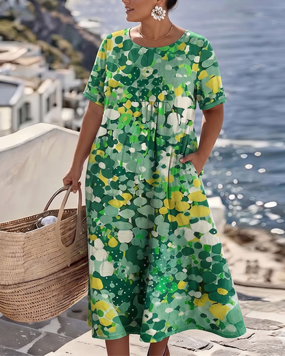 Vicki – Floral Print Relaxed Midi Dress