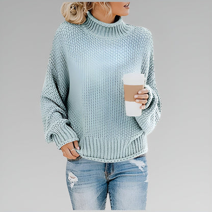 Wanda – Relaxed Mock Neck Knit Jumper