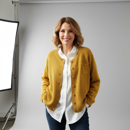 Francine – Cosy Knit Button-Up Cardigan