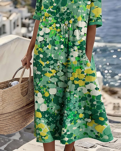 Vicki – Floral Print Relaxed Midi Dress