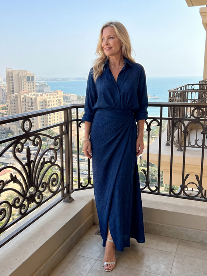 Stella | Long Sleeve Wrap Maxi Dress