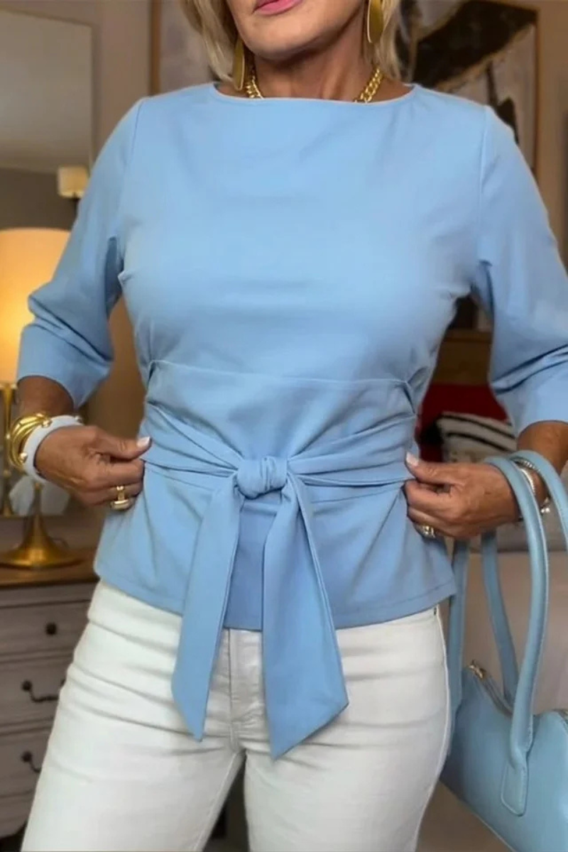 Joanne – Tie Waist Bow Detail Top