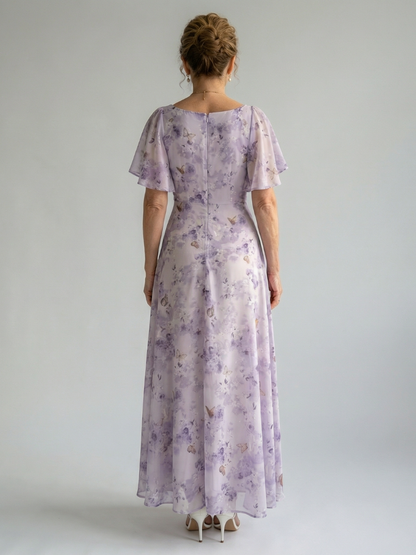 Inez | Flutter Sleeve Midi Dress