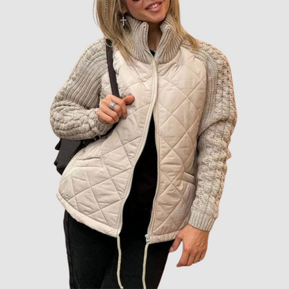 Bernice – Quilted Patchwork Knit Jacket