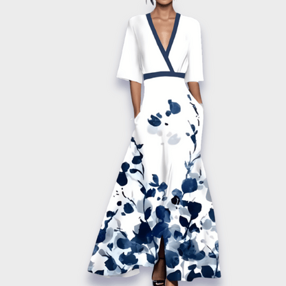 Marlee | Elegant Floral a-Line Dress