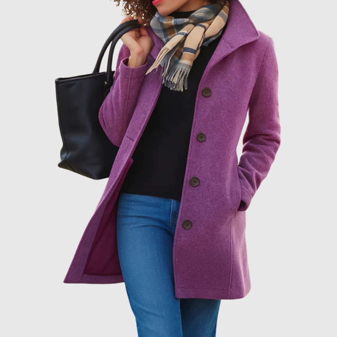 Kathleen – Classic Tailored Button-Front Coat
