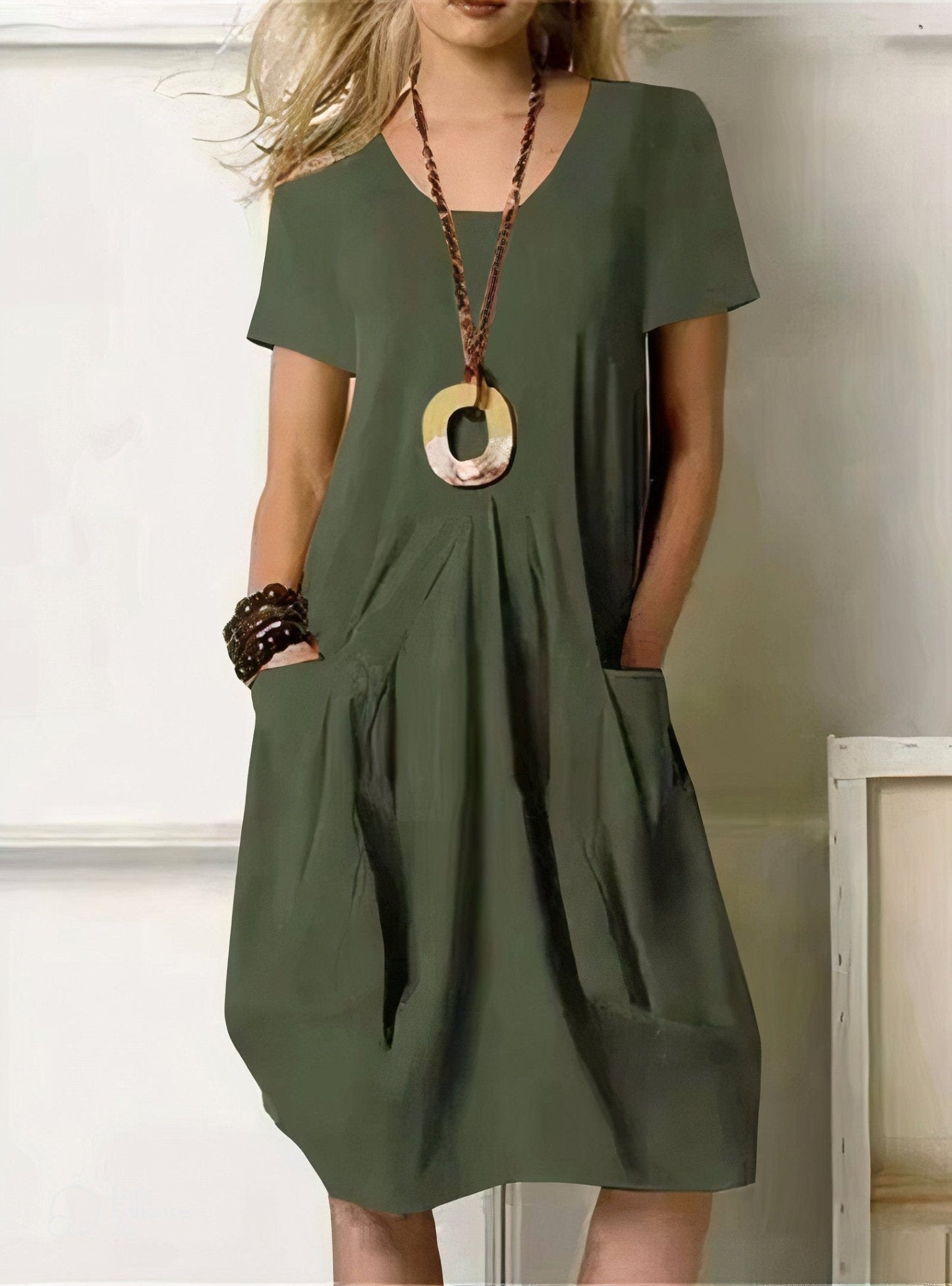 Kwani – Easy Casual Pocket Midi Dress