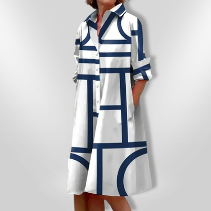 Maia | Geometric Midi Dress
