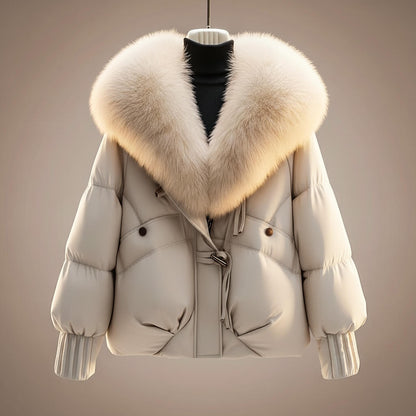 Hazel – Quilted Puffer Jacket with Faux Fur Collar
