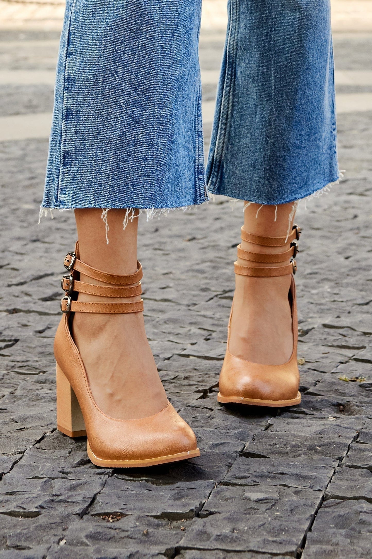 Kallie | Triple Buckle Heels
