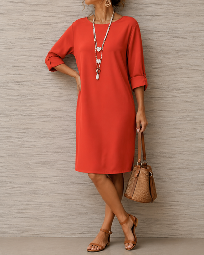 Shirley – Relaxed Midi Dress with Side Pockets