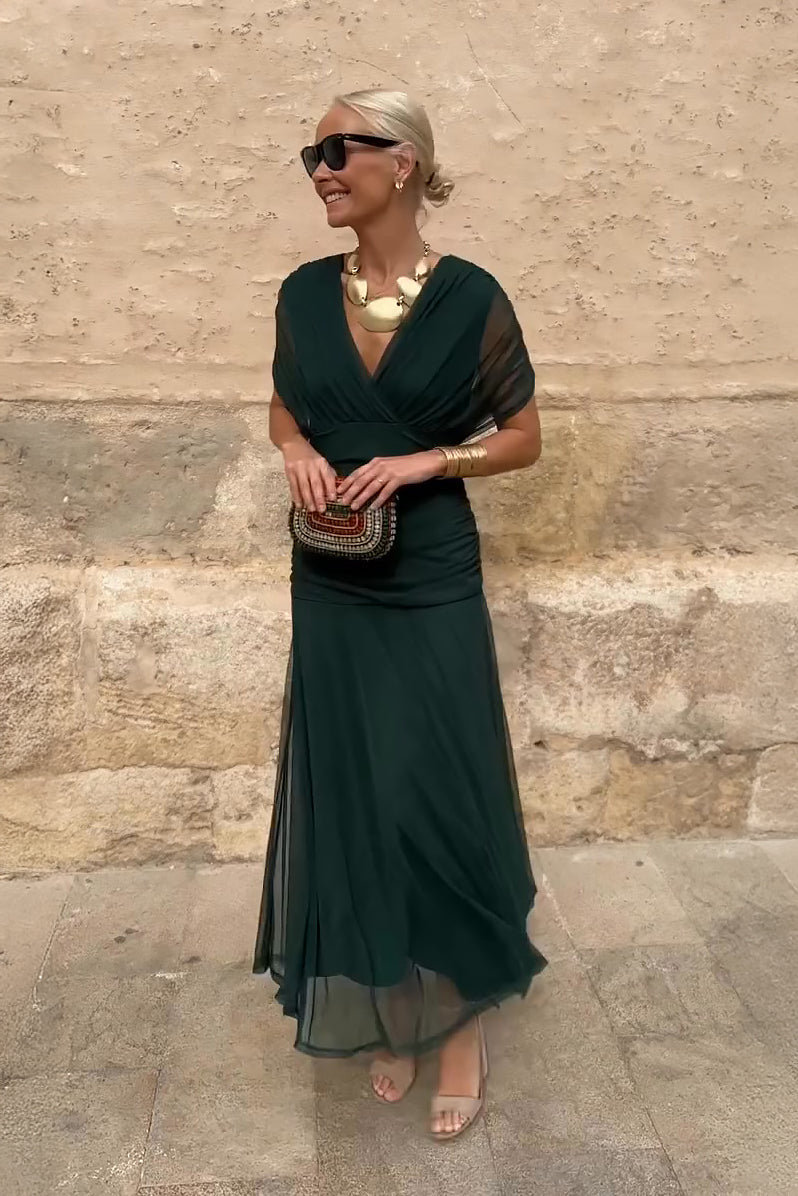 Iryna | Elegant Maxi Dress with V-Neck