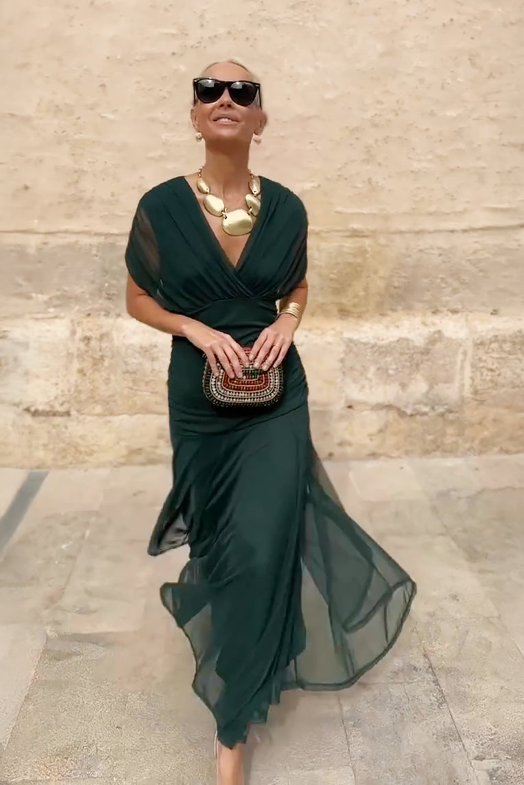 Iryna | Elegant Maxi Dress with V-Neck