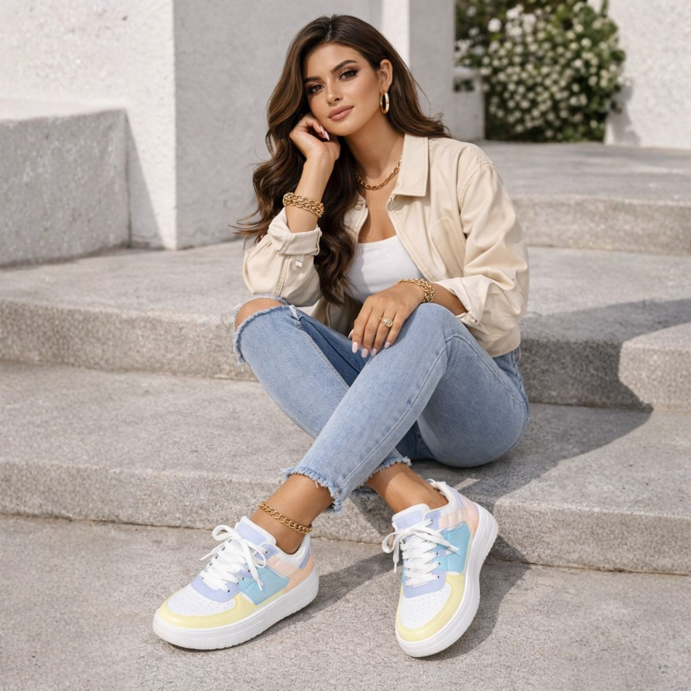 Janelle – Lace-Up Platform Sneakers