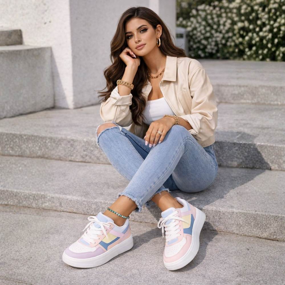 Janelle – Lace-Up Platform Sneakers