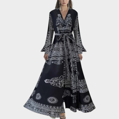 Aubrey – Floral Chiffon-Look Maxi Dress