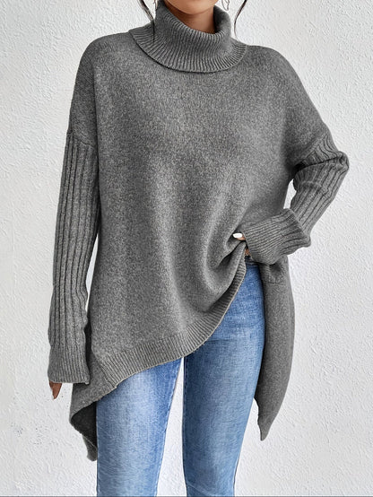 Karen – Oversized Turtleneck Knit Jumper