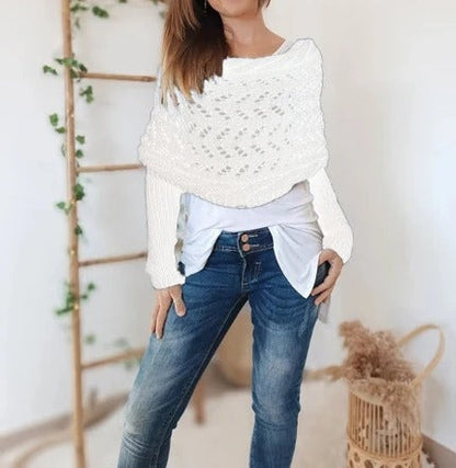 Penny – Lace Knit Wrap Shrug with Sleeves