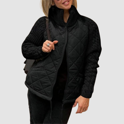 Bernice – Quilted Patchwork Knit Jacket