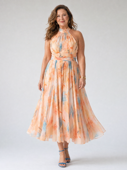Emily | Soft Halter Midi Dress