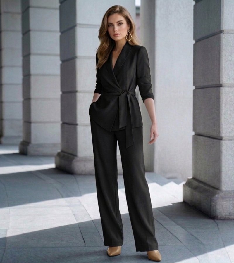 Nita – Tailored Wide-Leg Two-Piece Set